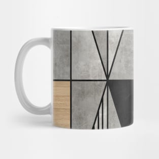 Concrete and Wood Triangles Mug